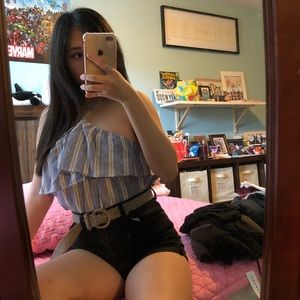 NWT UO Hattie Striped Halter Tank Top